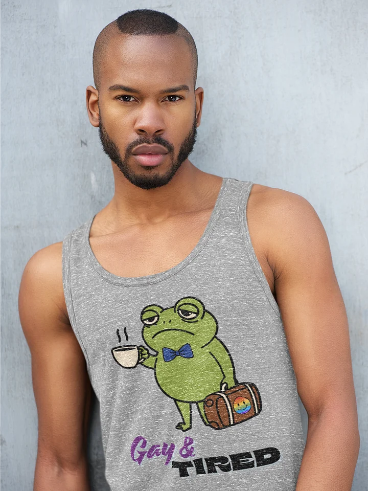 Gay & Tired Frog Tank Top product image (1)