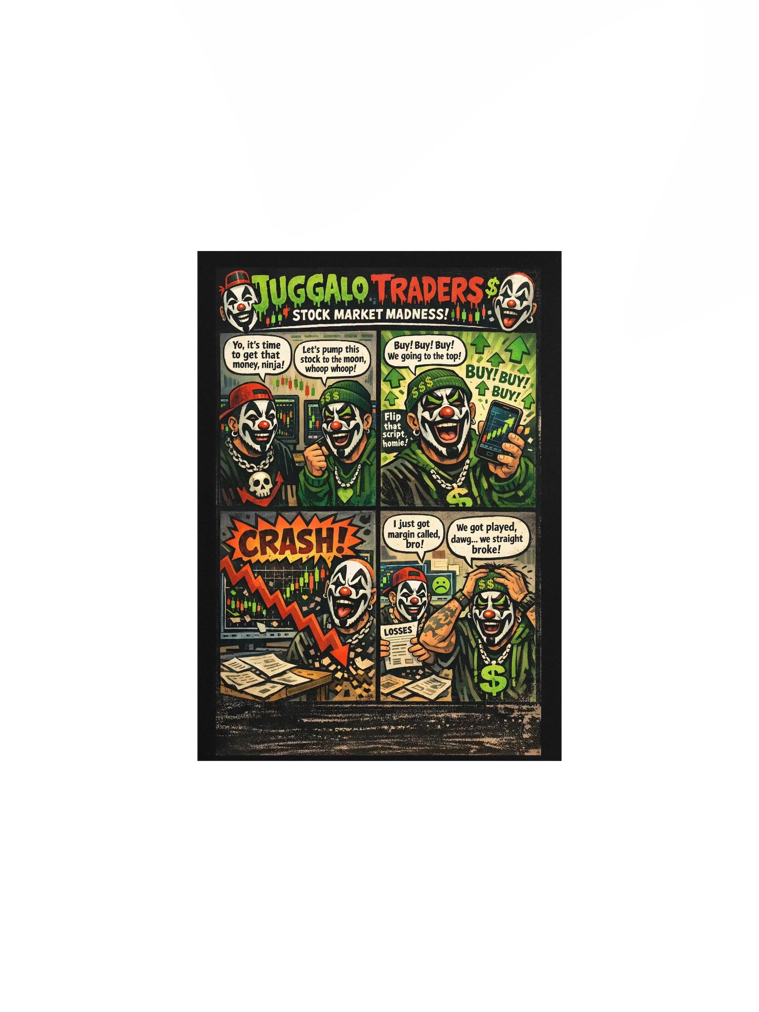 💰 Juggalo Traders: Stock Market Madness – 5x7 Matte Poster product image (1)