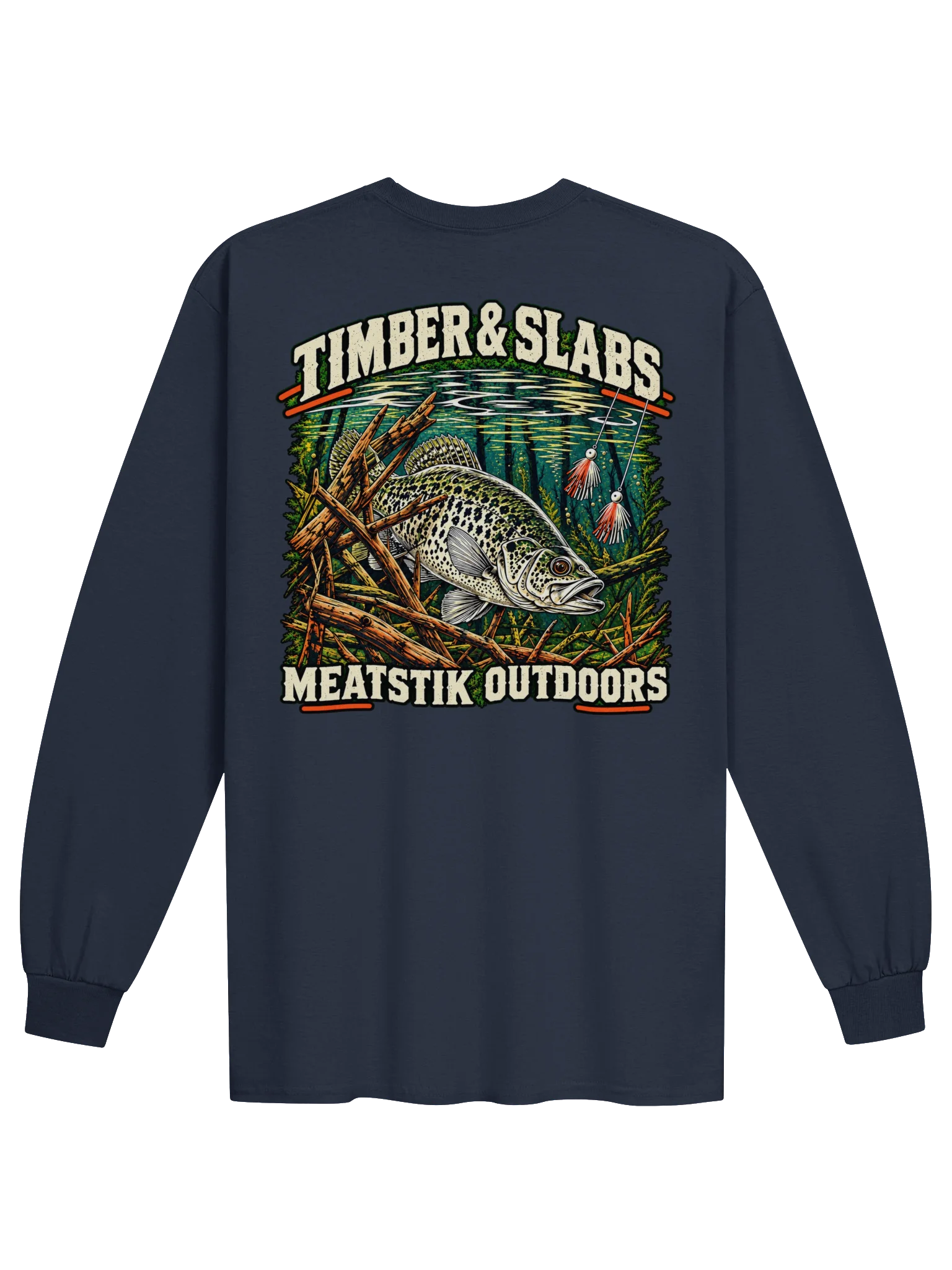 Timber & Slabs – Crappie Fishing Long Sleeve Tee product image (25)