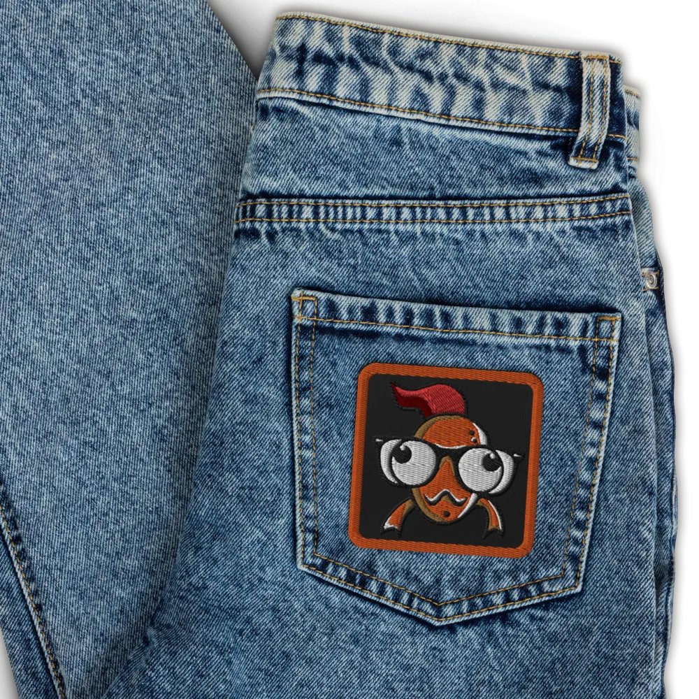 FEESH Logo Square Patch [orange border] product image (4)