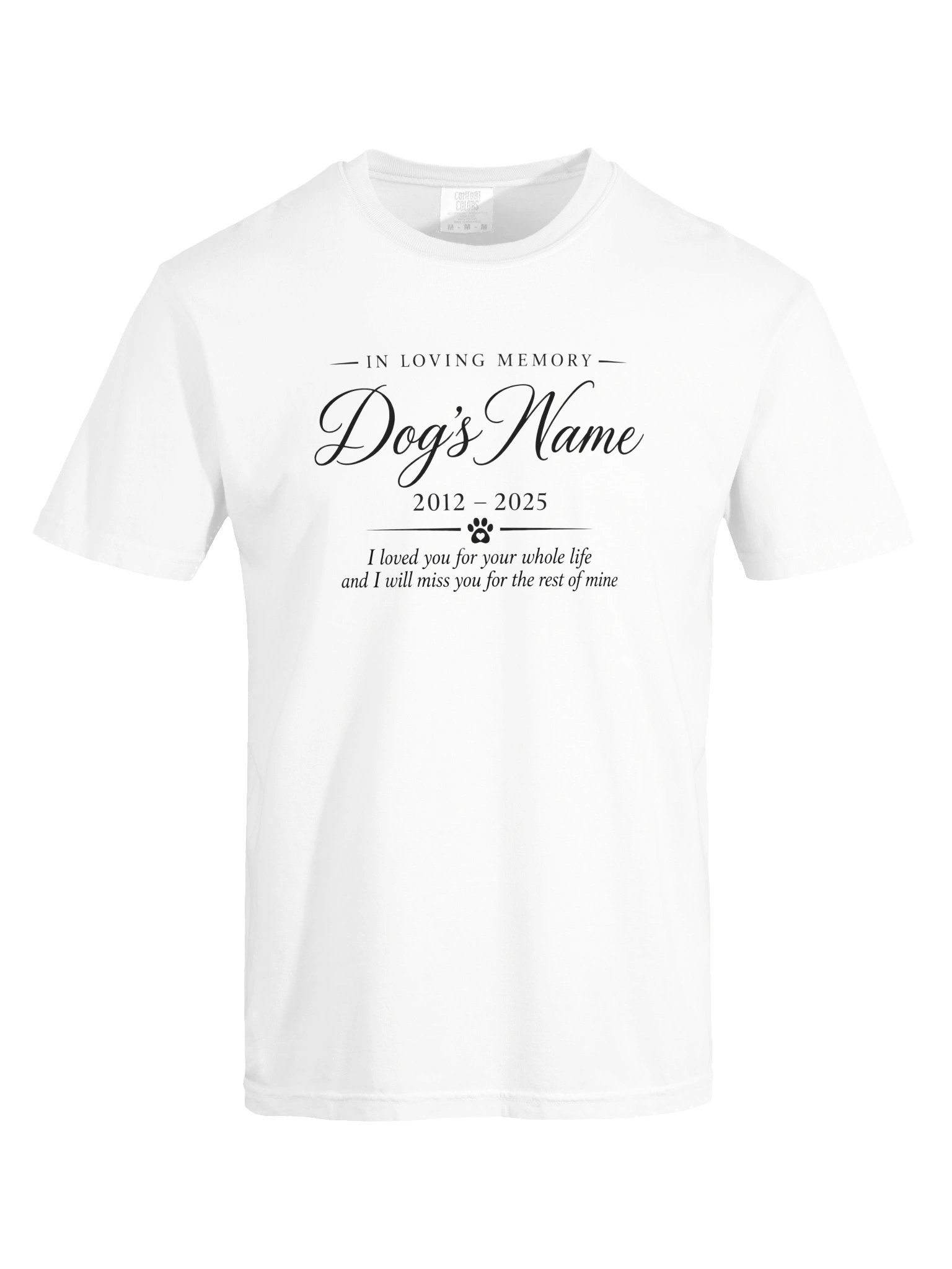 Personalized In Loving Memory Dog Memorial Tee product image (54)