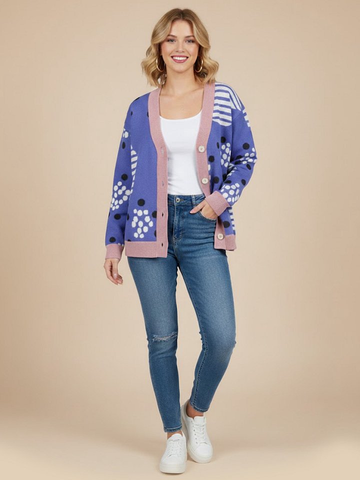 Chic Jacquard Knit Cardigan product image (1)