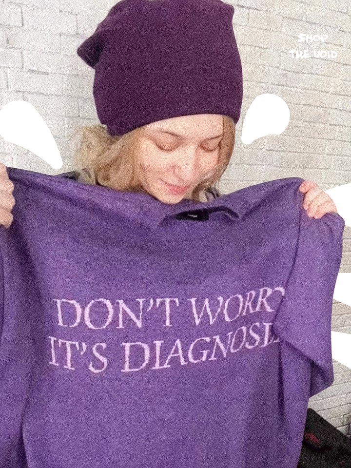 DW, it's diagnosed. (MJ's version) knitwear relaxed crewneck product image (1)