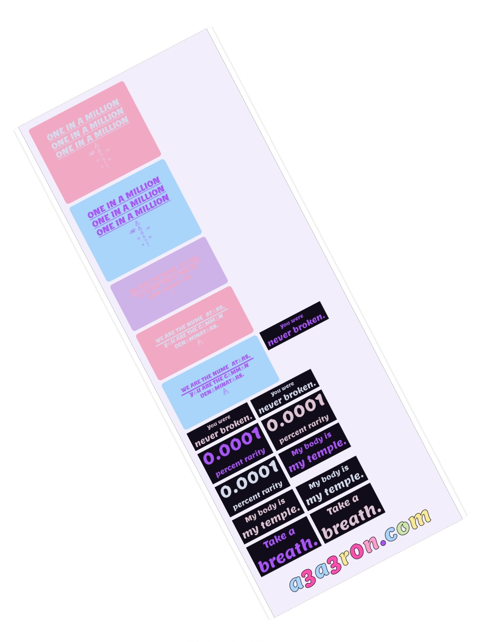 Mega Sticker Pack Vol 2 — Catchphrases · Block Sheet 2 product image (1)