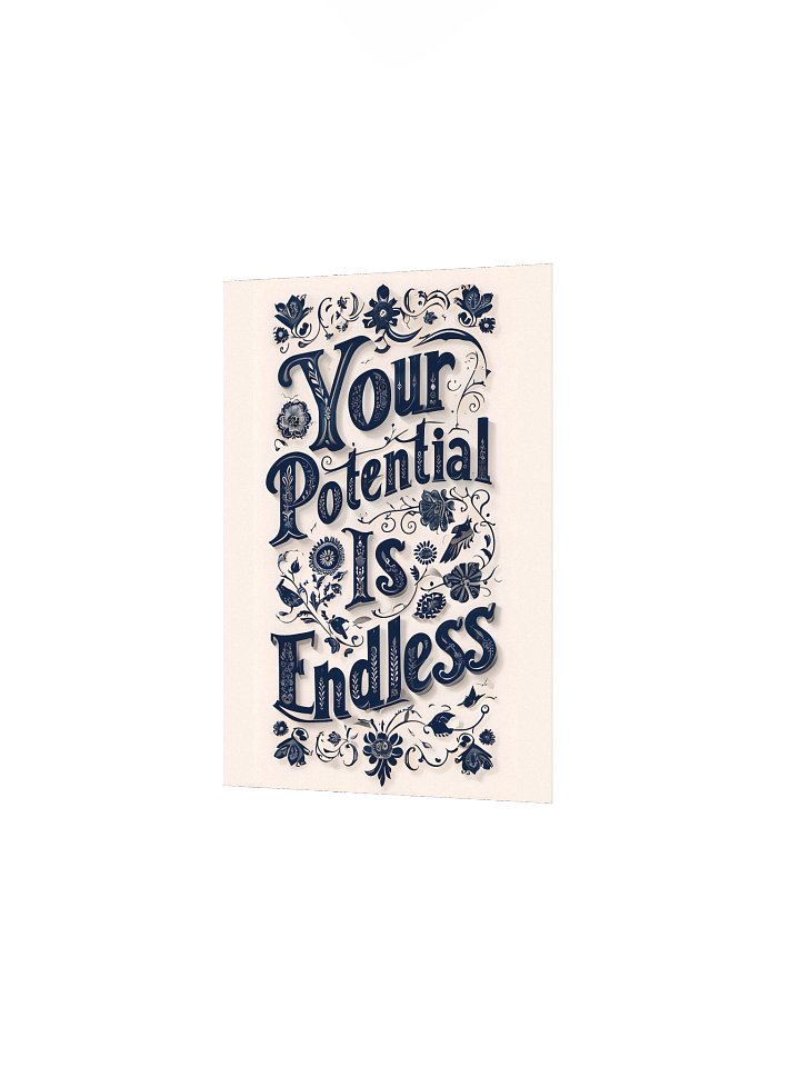 Your Potential Is Endless – Decorative Typography Beige Background Poster product image (2)