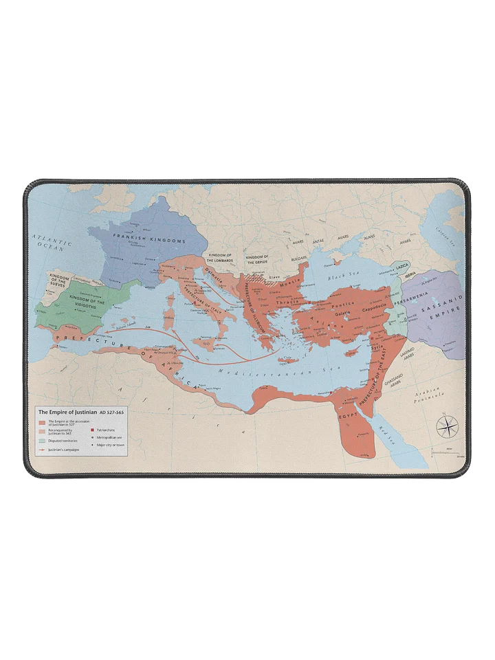 Empire of Justinian Map - Desk Mat product image (1)