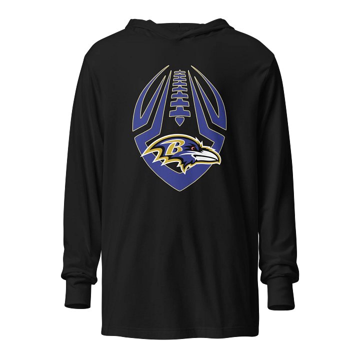 RAVENS - Tribal Football Hooded Long Sleeve Tee product image (1)