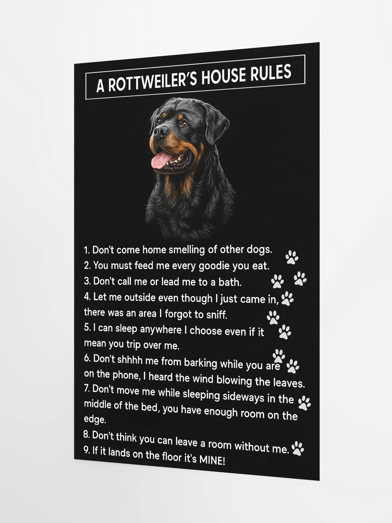 Rottweiler's House Rules Poster product image (7)
