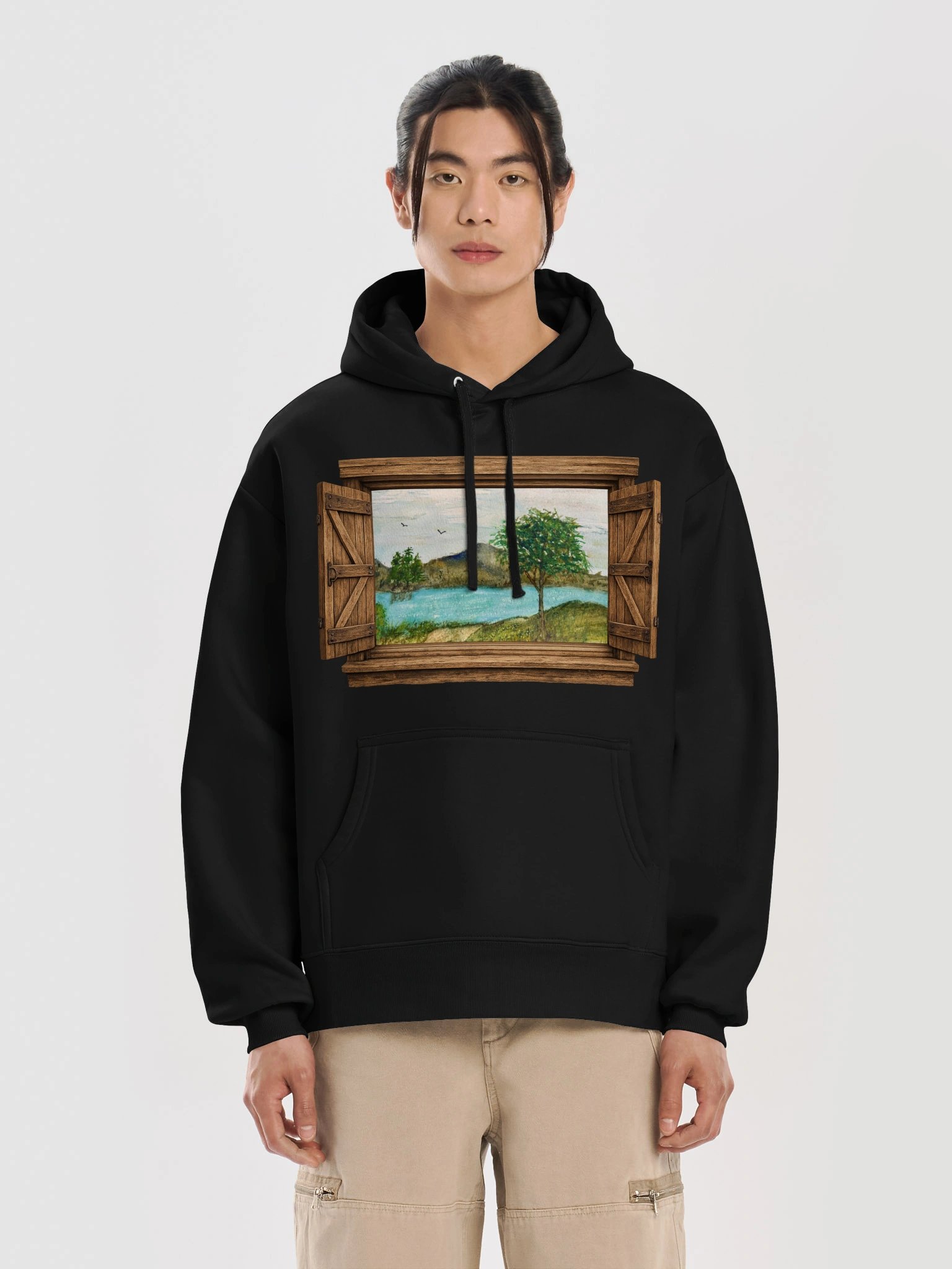 Window to the Soul” – Sandra King Art Hoodie (Black) product image (5)