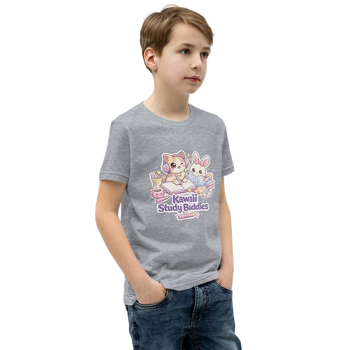 Kawaii Study Buddies Kids Staple T-Shirt 🐾📚💖 product image (73)