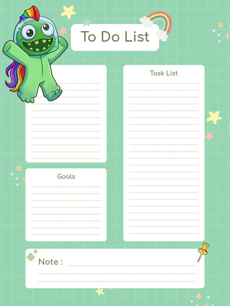 FREE - To do list featuring Green Girl 💚 product image (1)