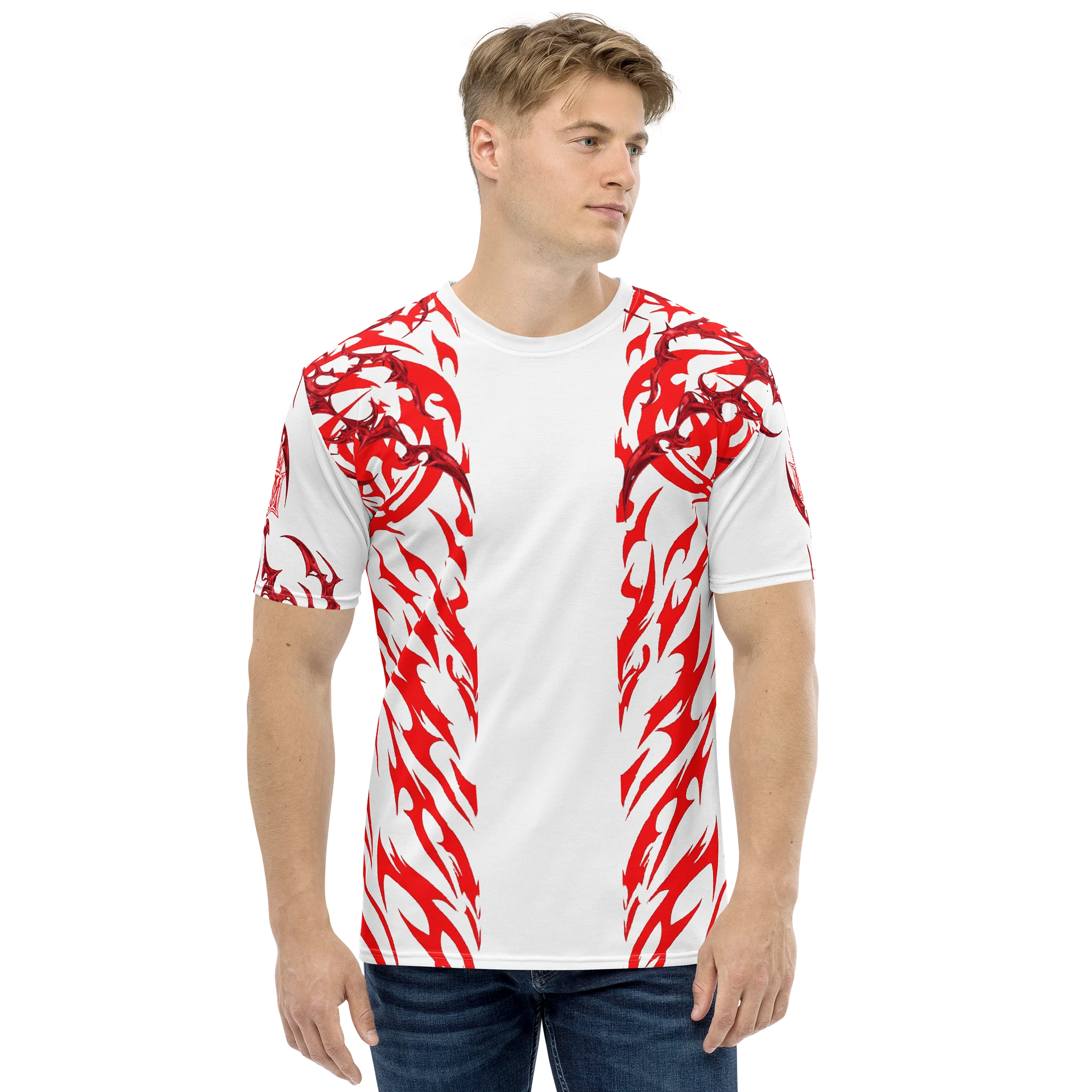 Abstract Red Forms All-Over Print Tee product image (2)