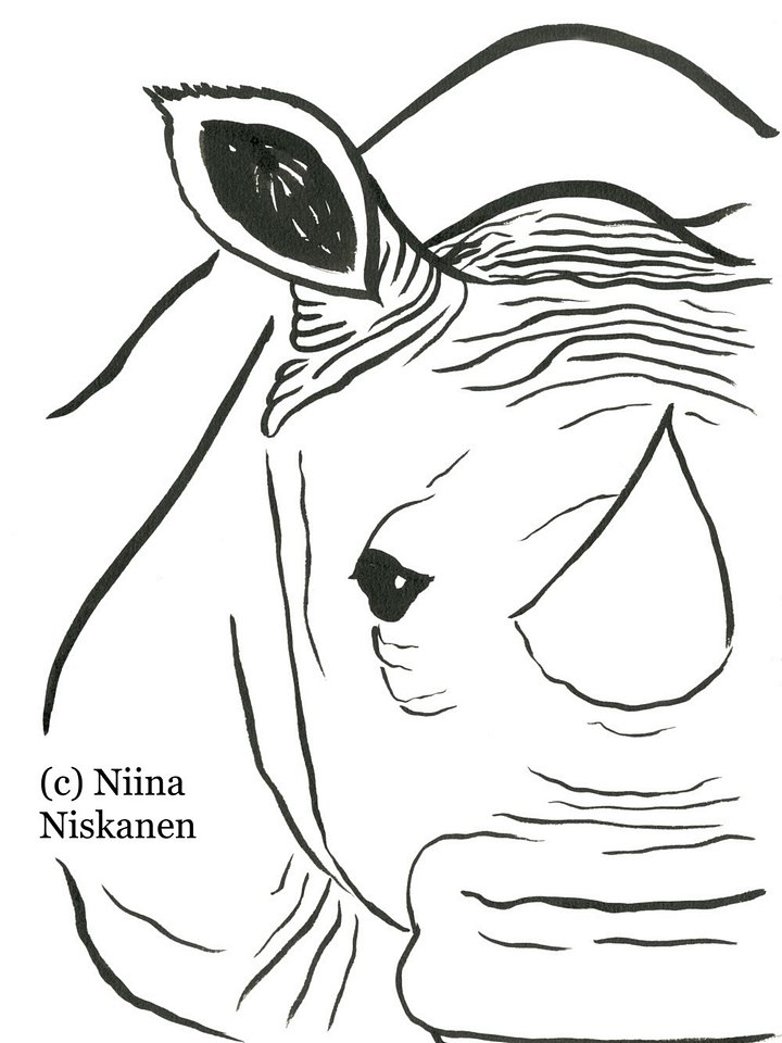 Face Of A Rhino Original Painting product image (1)