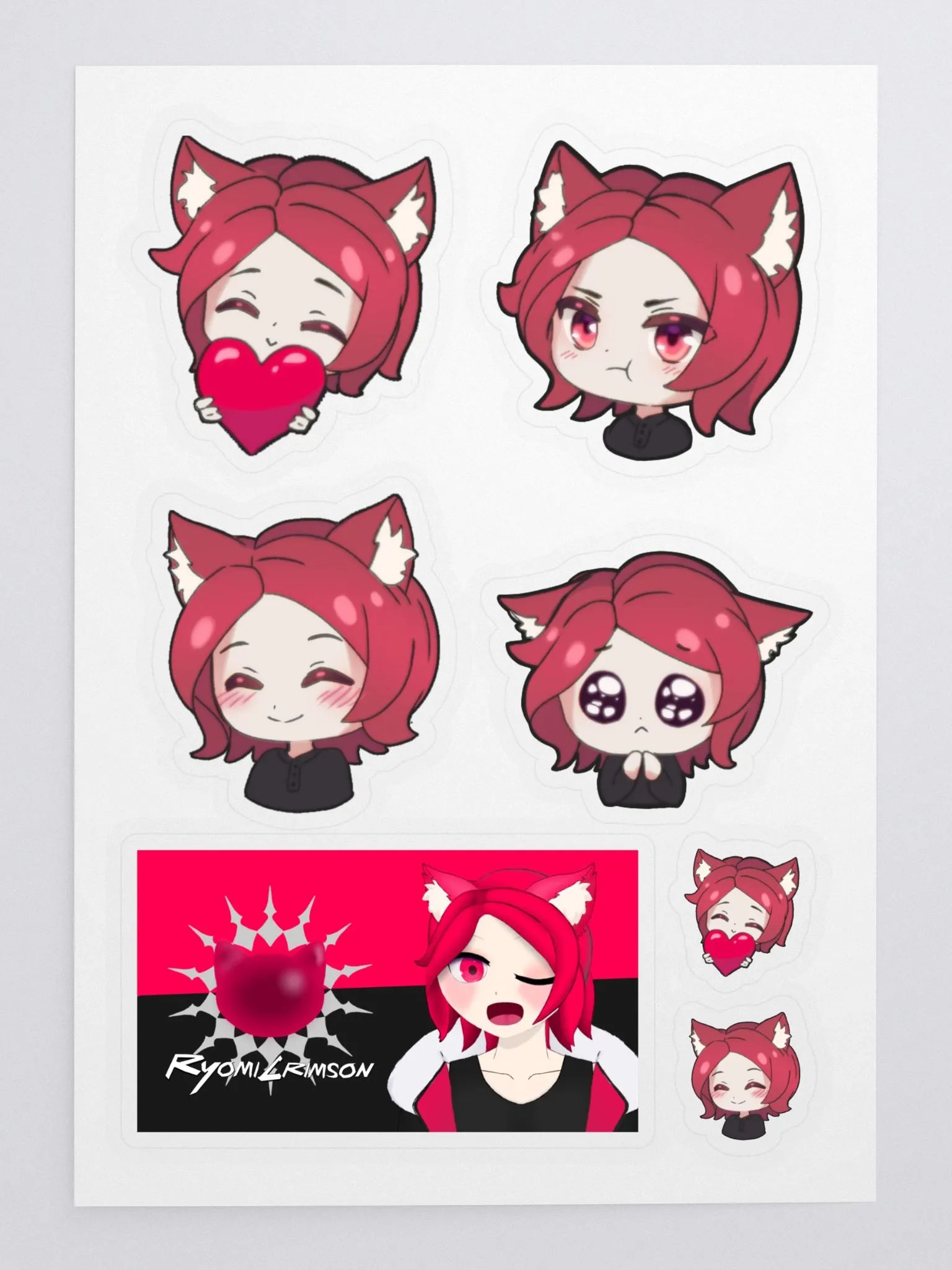 Ryomi Crimson Sticker Sheet product image (3)