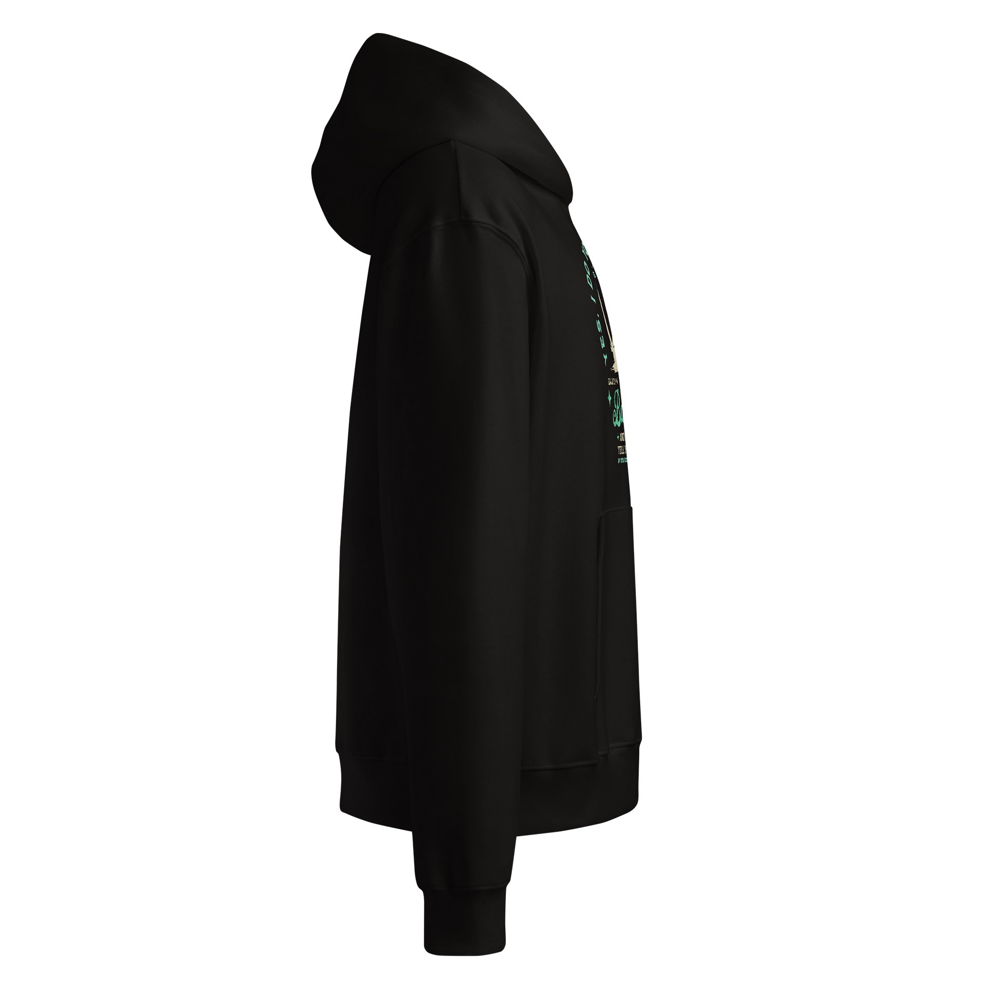 Yes I Do Yoga and Meditate_Self-Defence Bella R3CVR.i Unisex Hoodie_EQALL® Originals_Turq. Green product image (9)