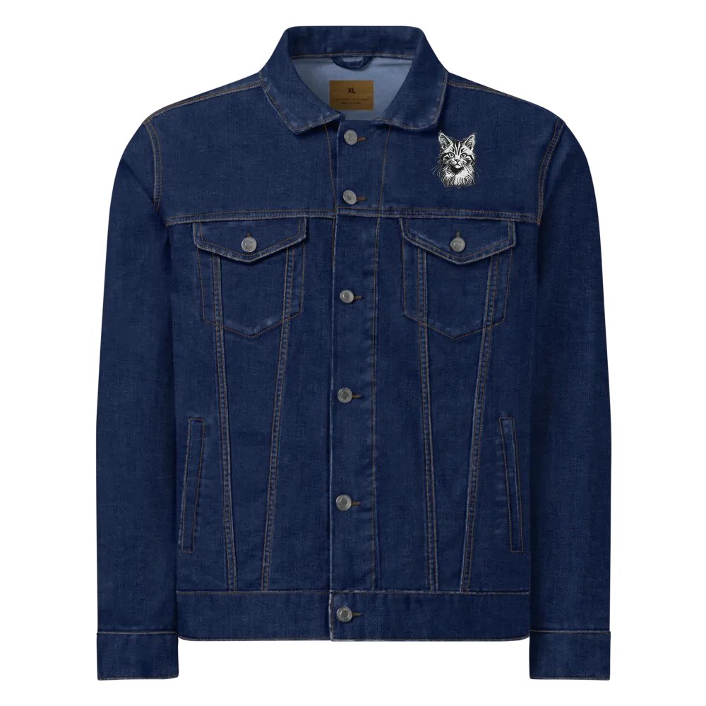 Wild Cat Denim Embroidered Jacket product image (1)