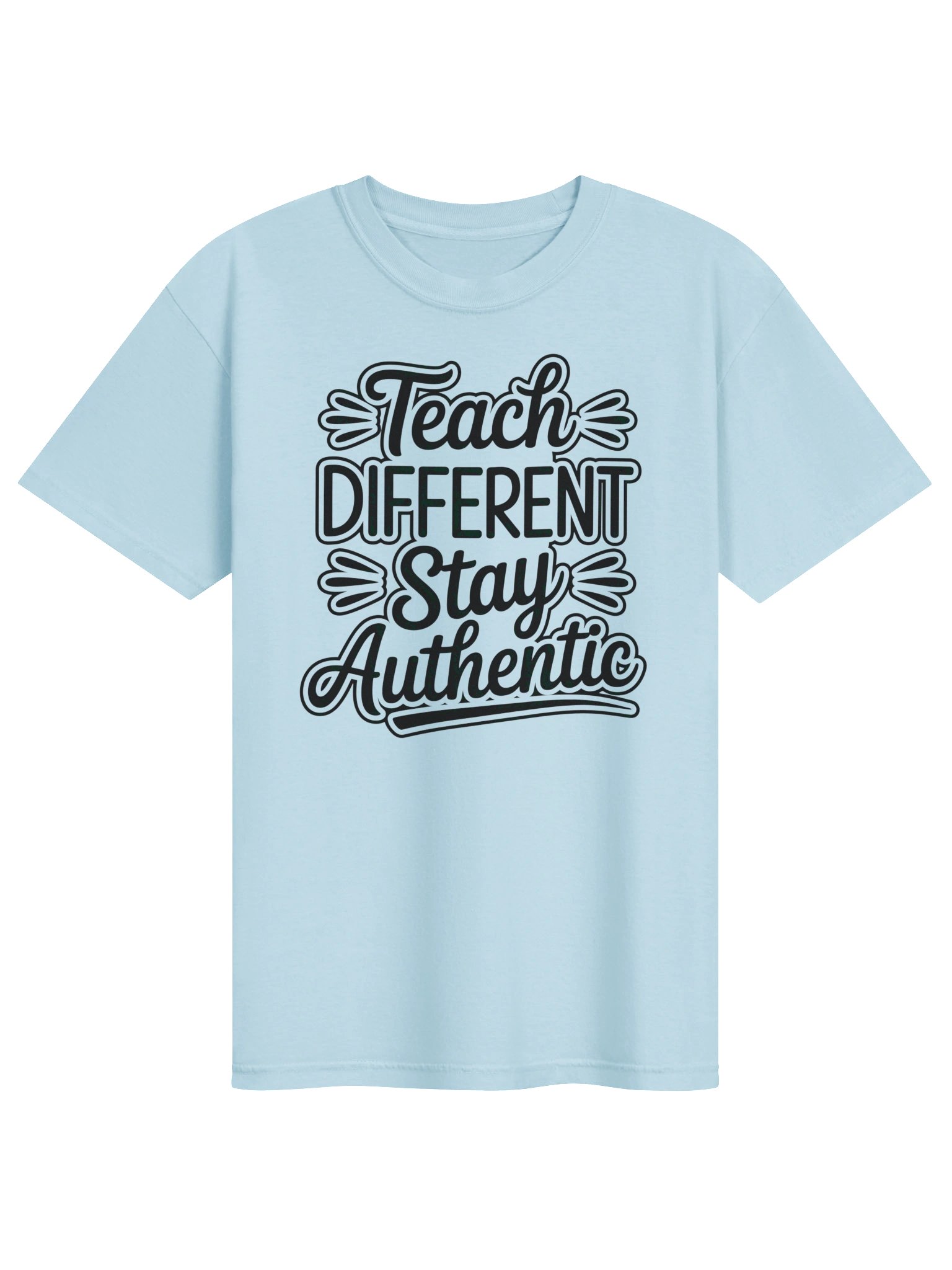 Teach Different. Stay Authentic. Chambray T-Shirt product image (1)