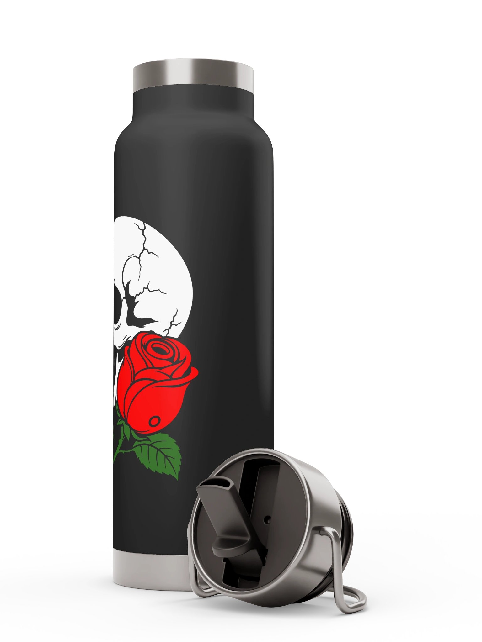 Skull & Rose Insulated Bottle with Straw Lid product image (4)