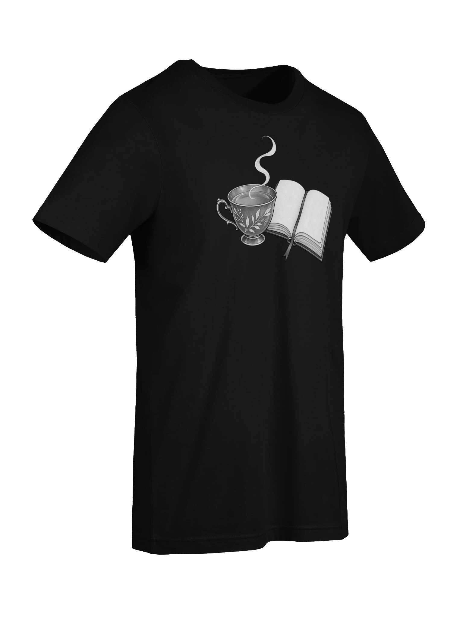 Tea and Pages Black and White T-Shirt product image (5)