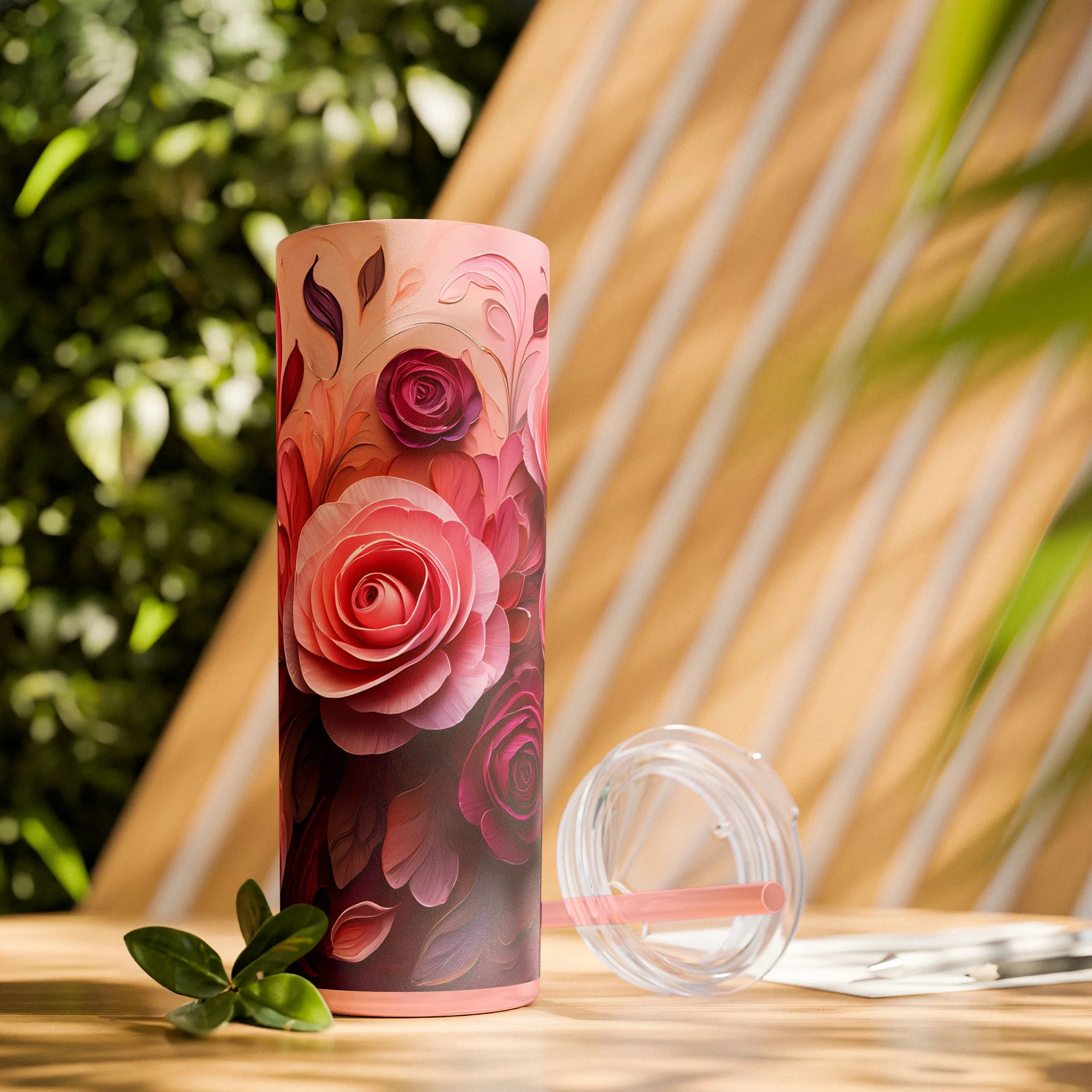 Self-Love PNG Bundle | Pink Rose Tumbler Wrap + Printable Quotes | 20oz Skinny Sublimation + Affirmation Sheet product image (5)