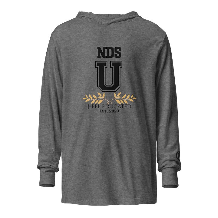 NDS University Heel Educated Hooded Long Sleeve Tee (Center Print) product image (1)