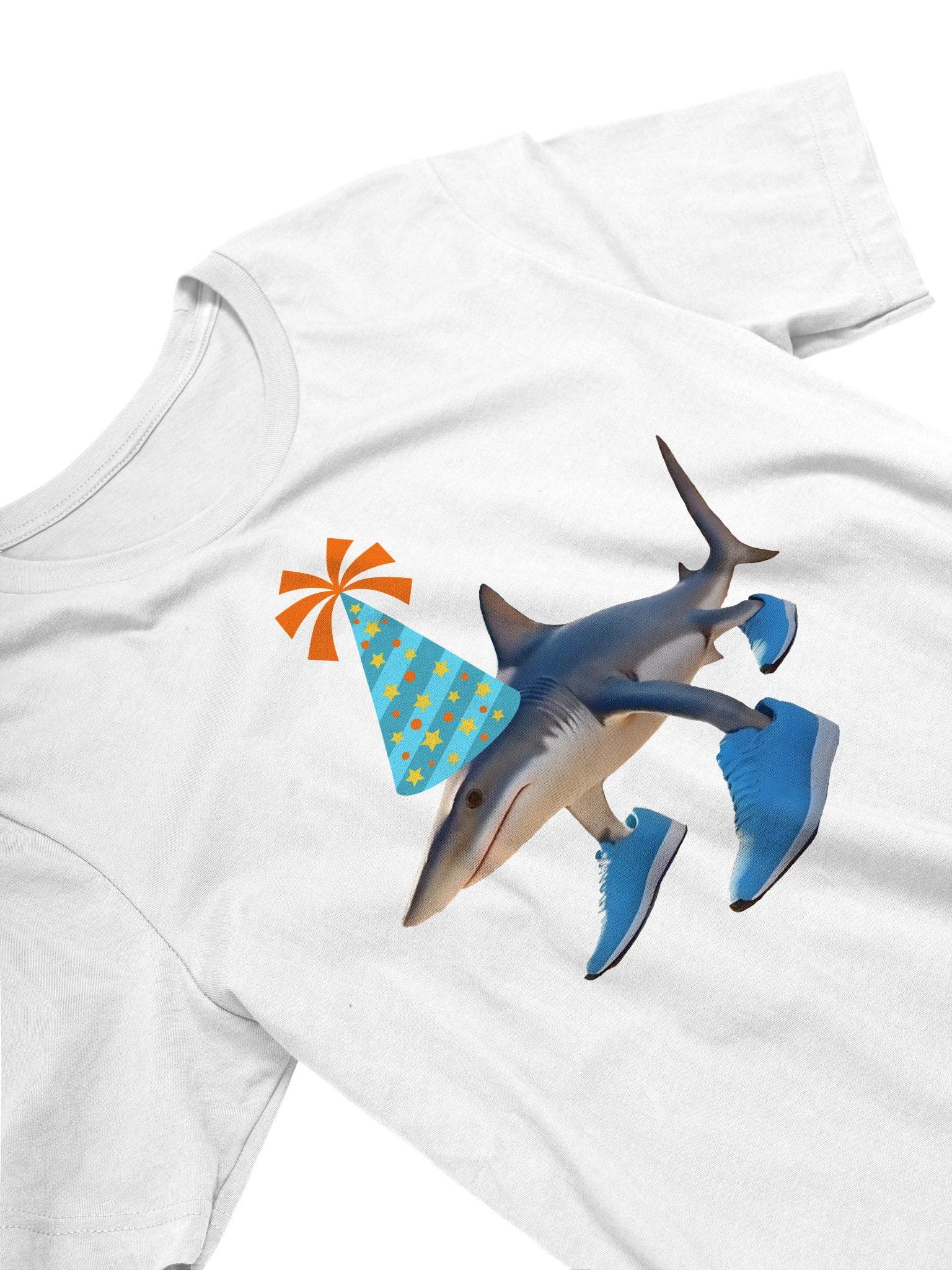 Tralalero Tralala Shark Birthday Hat T-Shirt product image (2)