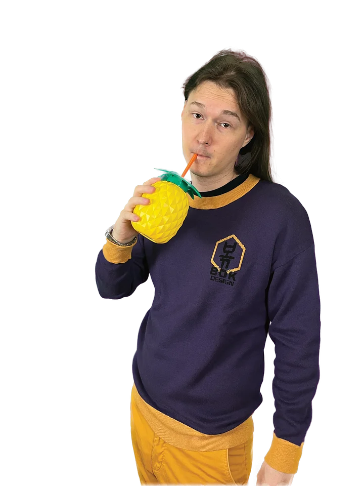 Sweatbok bokshirt //jacquard-knitted crewneck\\ royal mustard product image (2)
