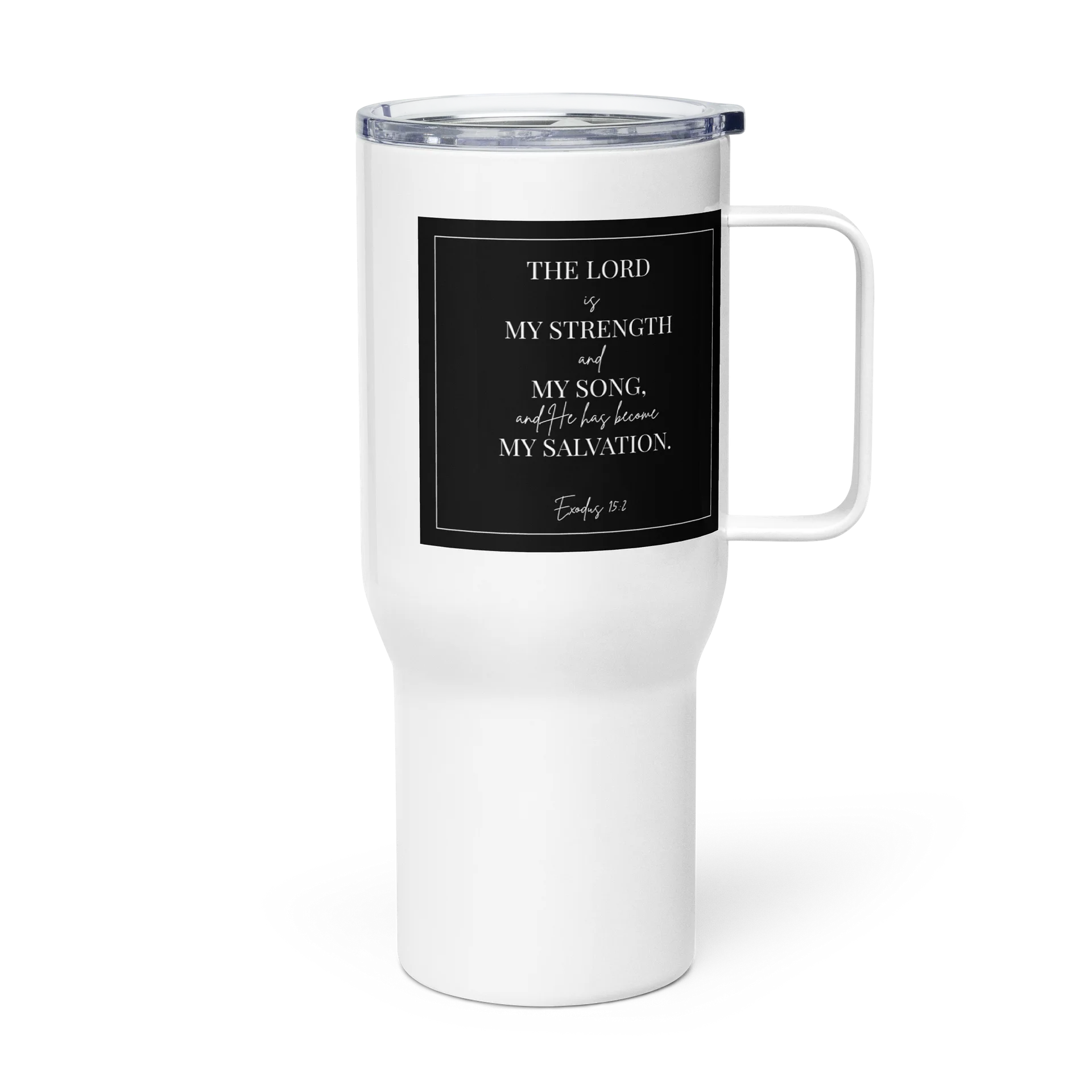 Exodus 15:2 Travel Mug with a Handle product image (3)