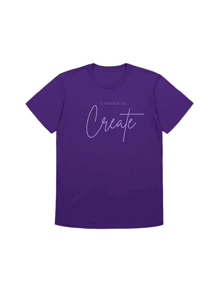Created to Create Dark Purple and Light PurpleT-Shirt |Cristian Inspirational Shirt |Faith-Based Creative Tee product image (1)