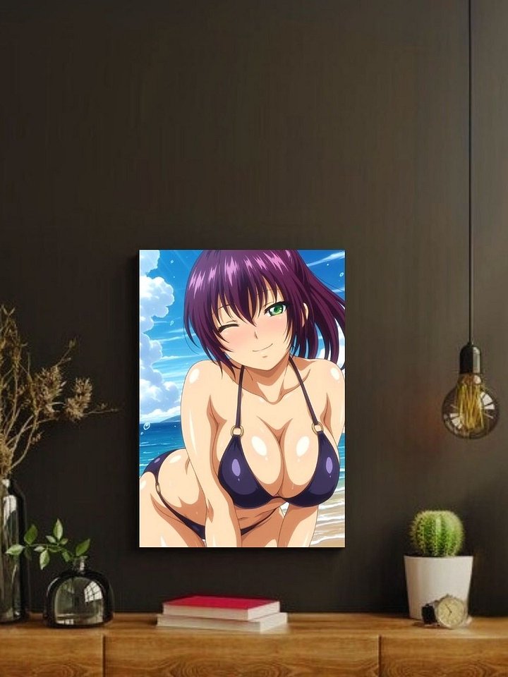 Metal Print - Vira the Purple-Haired Beach Wink - 8x10 product image (2)
