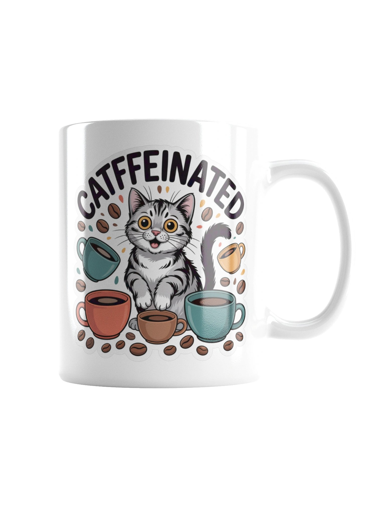 Catffeinated Funny Cat Coffee Mug – Perfect for Coffee Addicts product image (7)