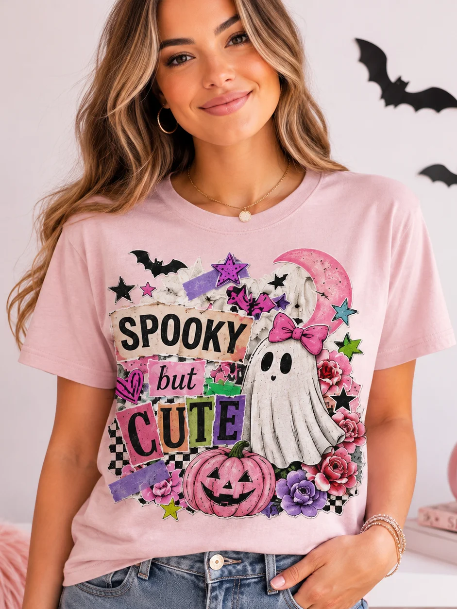 Spooky But Cute Halloween Ghost T-Shirt product image (1)