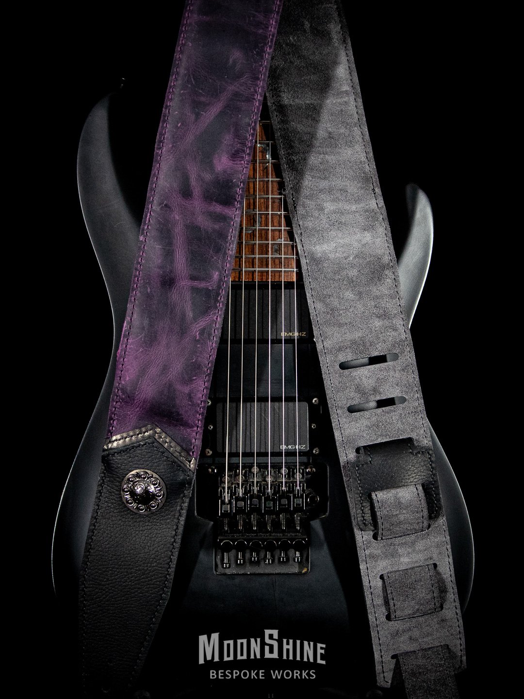 Purple Oil Tan Chevron Padded Guitar Strap product image (4)