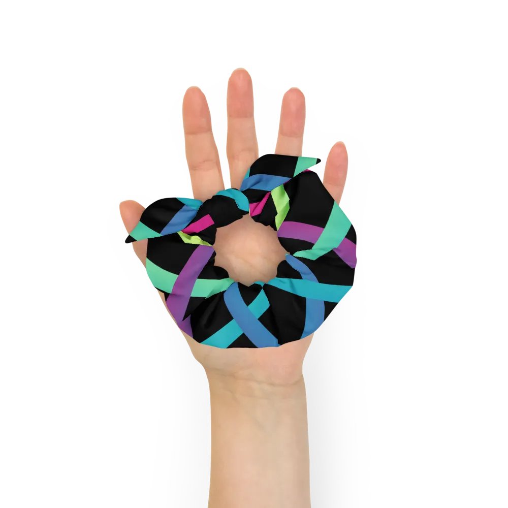 Vibrant Grid All-Over Print Scrunchie product image (6)