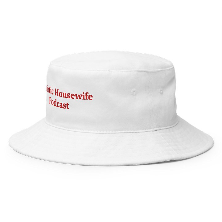 Patriotic Housewife Podcast White Bucket hat product image (2)