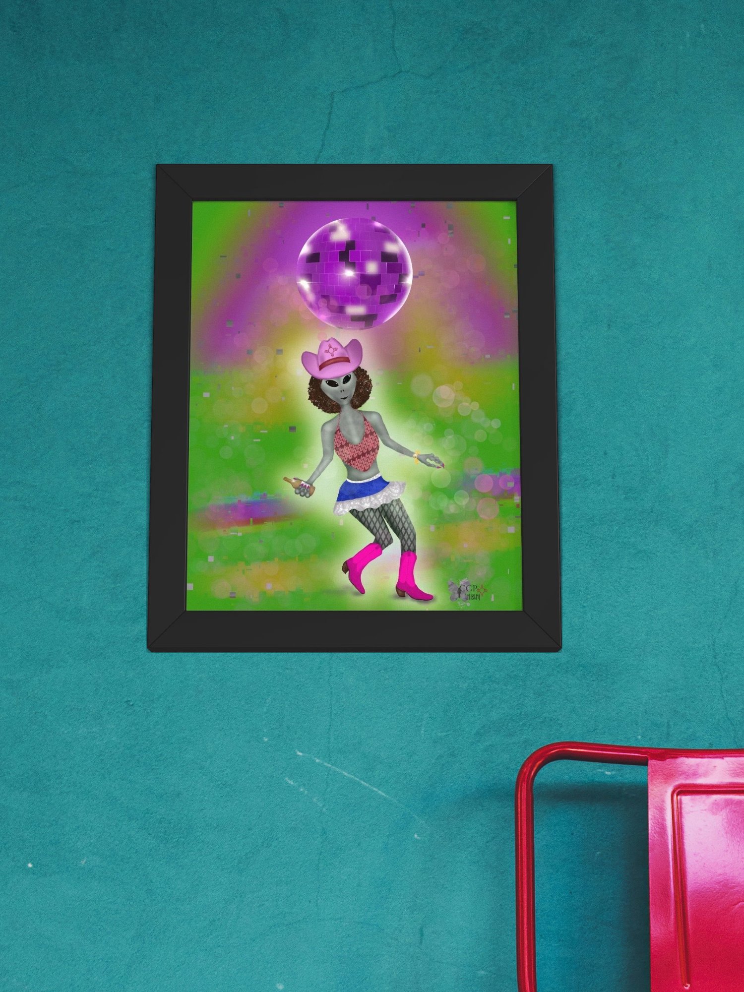 Extraterrestrial Disco Diva Framed Poster product image (1)