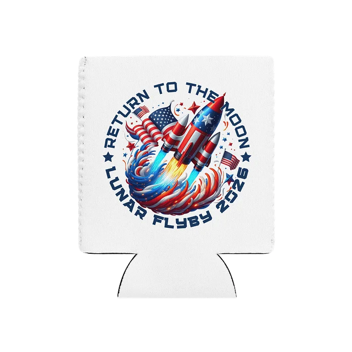 Mission to the Moon Can Cooler April 1 2026, USA Space Drink Sleeve Neoprene product image (1)