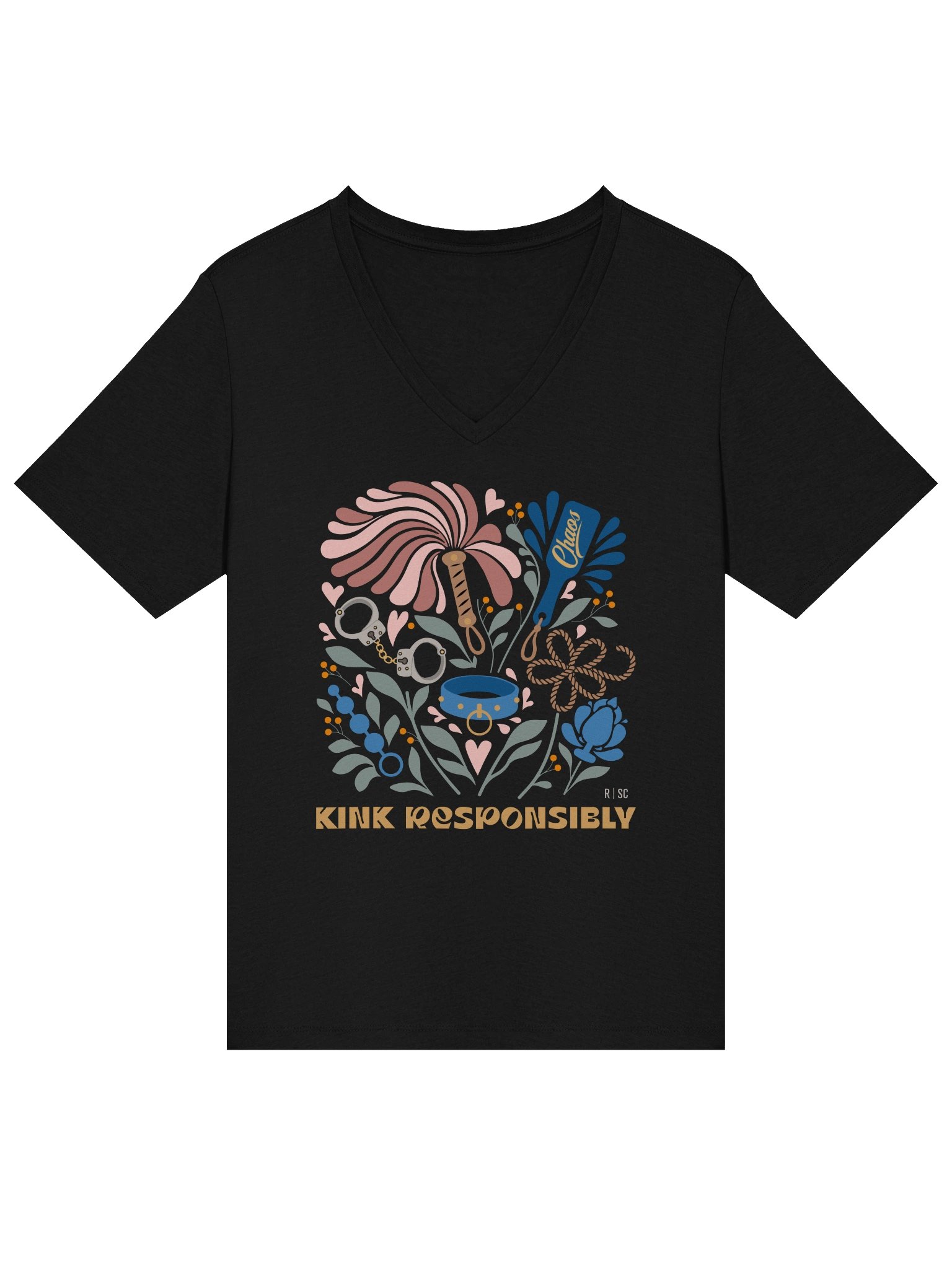 Kink Responsibly Vneck Tshirt product image (1)