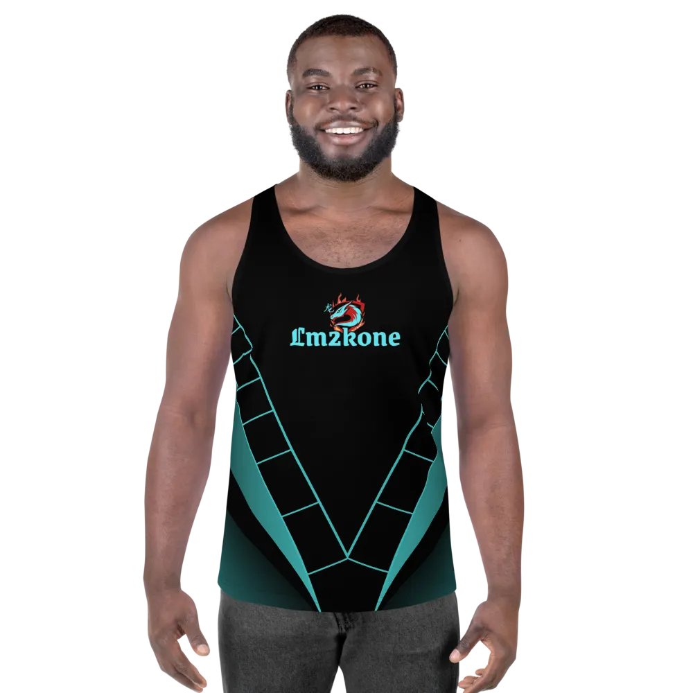LM2Kone cyan - Customizable Tank Top - 5% elastane product image (12)