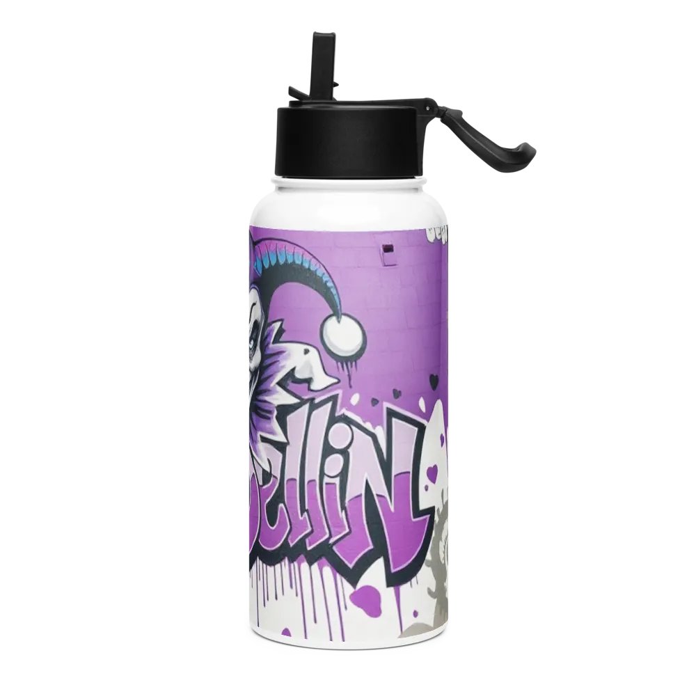 Menacing Jester Stainless Steel Water Bottle product image (3)