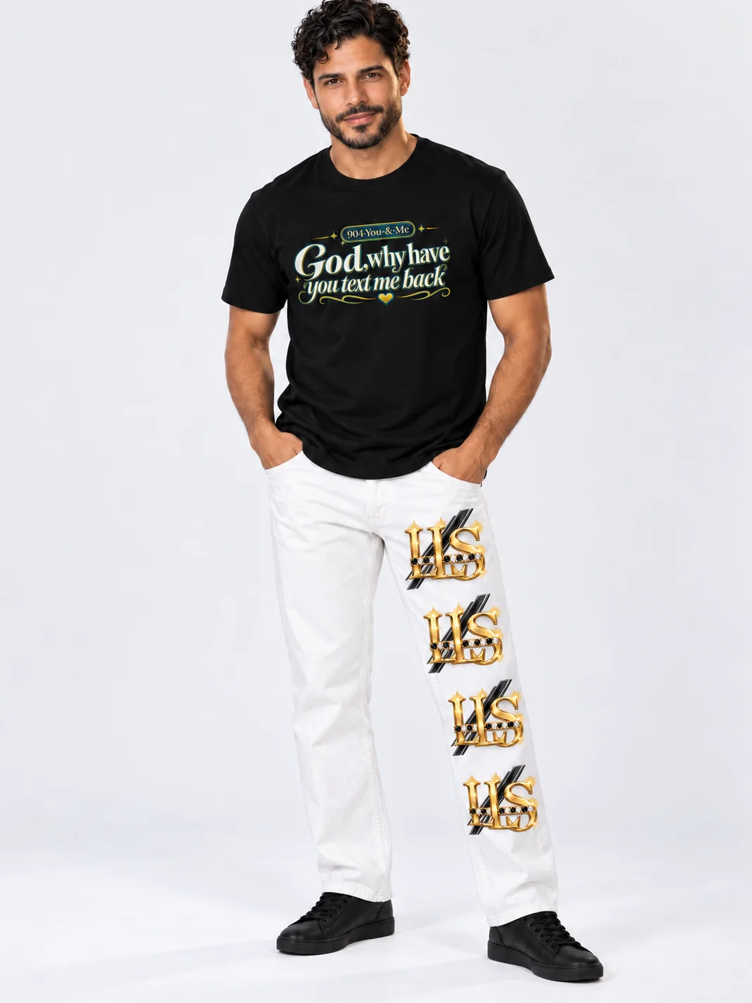 904 You & Me 2 — Through Jesus White & Teal Faith-Based T-Shirt product image (5)