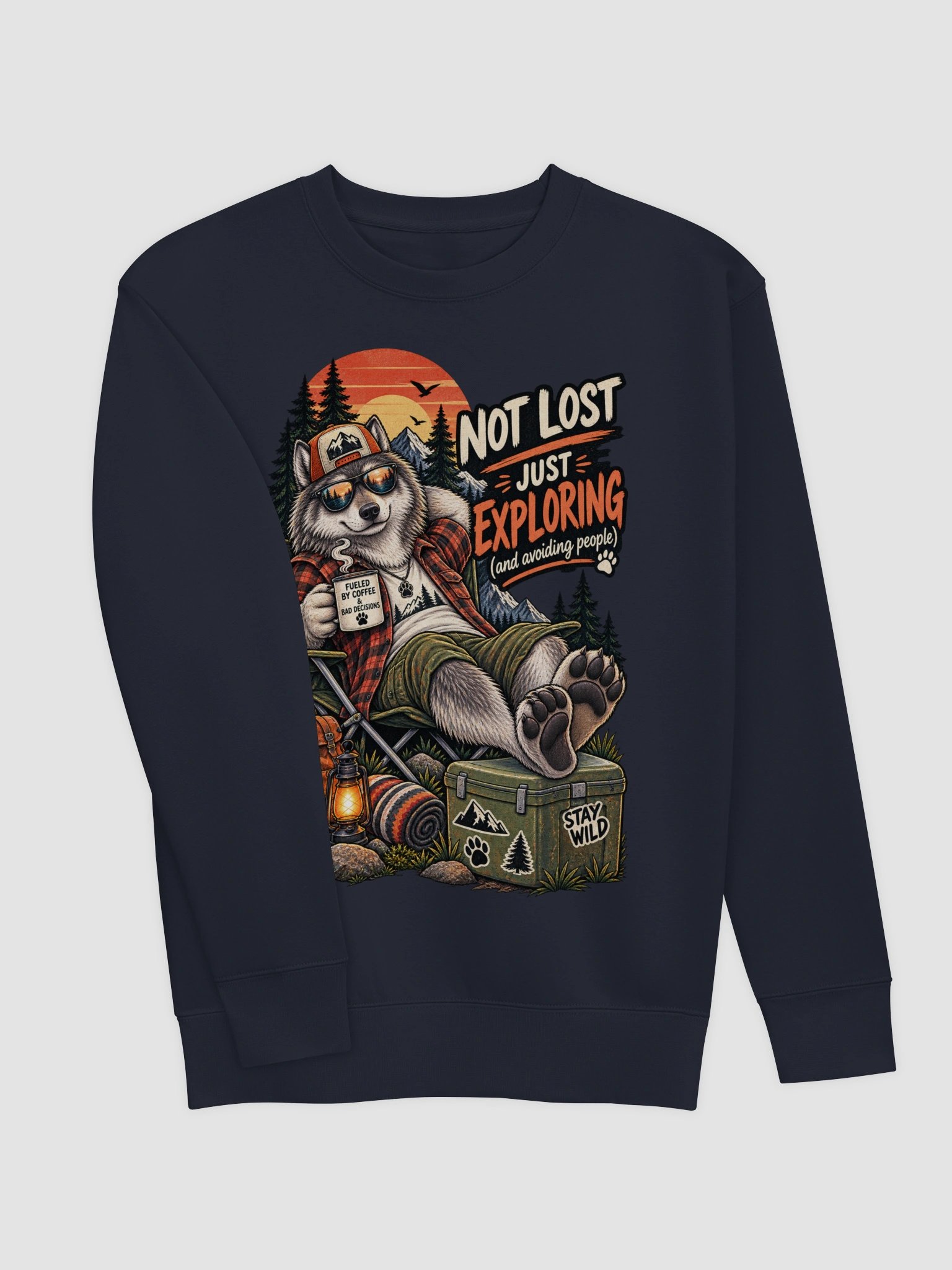 Not Lost Just Exploring - Sarcastic Funny Animal Lover Sweatshirt product image (3)
