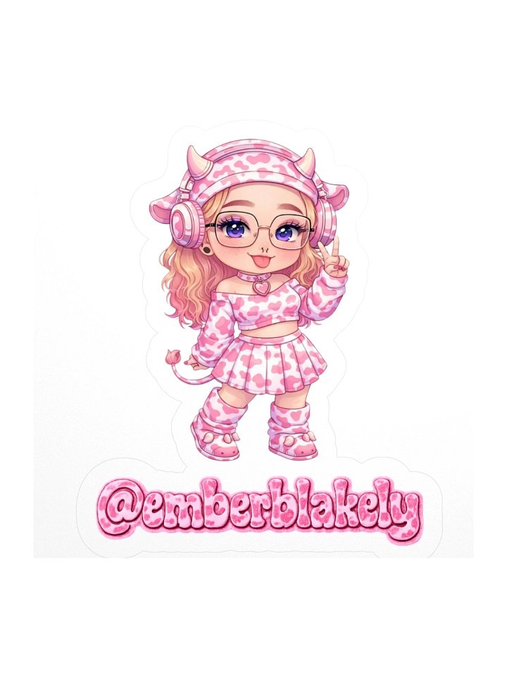 Chibi Cow-Print Kiss Cut Stickers product image (2)