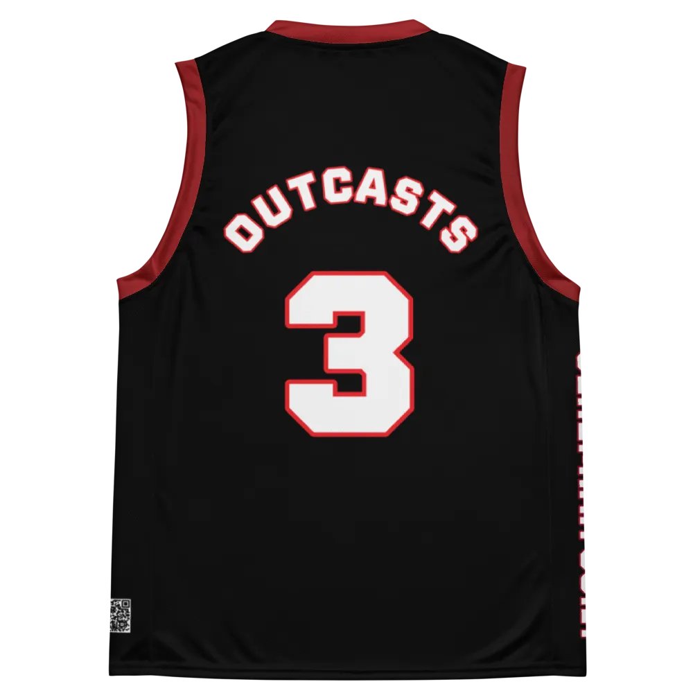 Outcasts Basketball Jersey Red/Black product image (7)