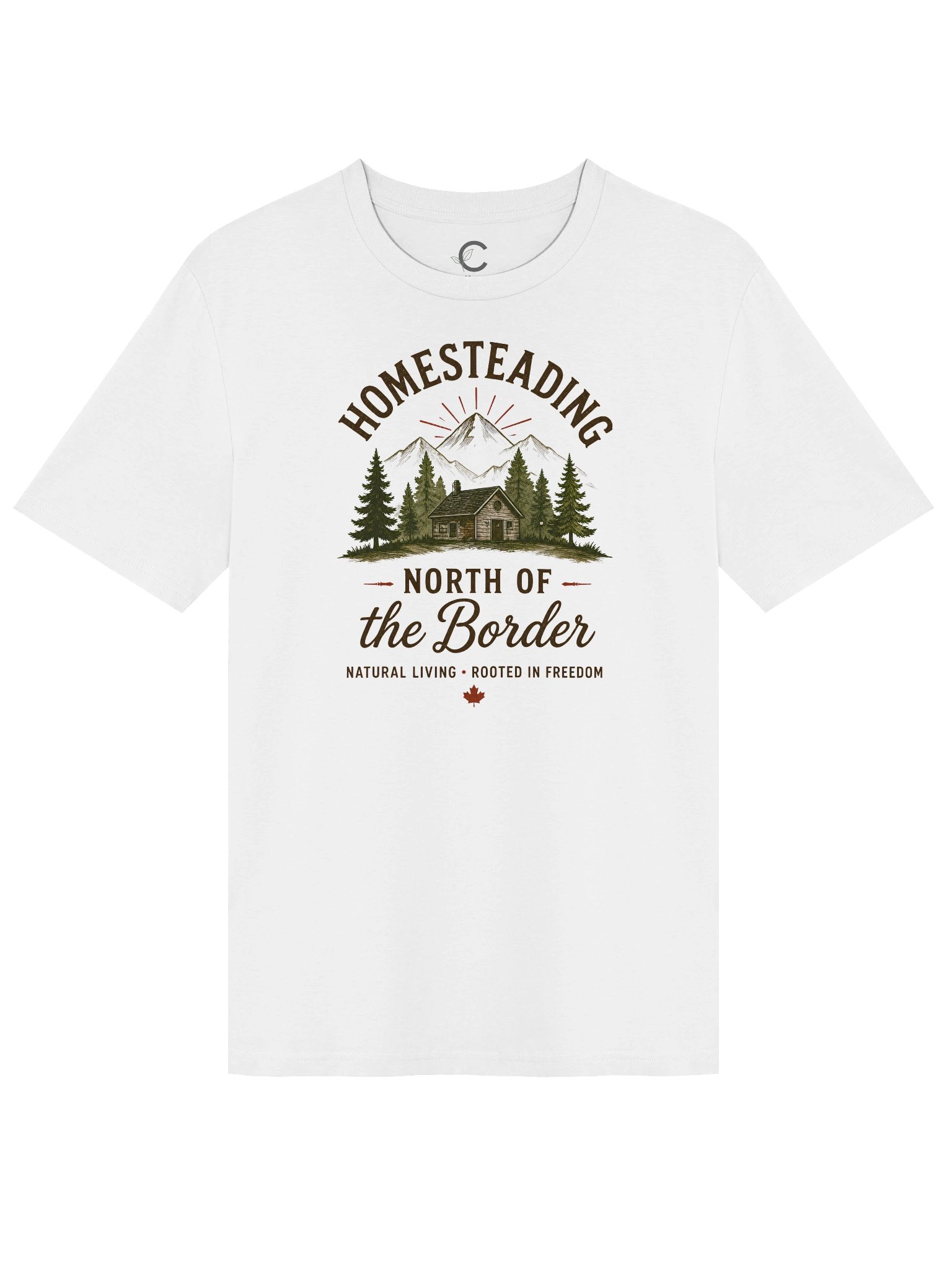 Canada Day: "Homesteading North Of The Border" Organic T-Shirt product image (2)