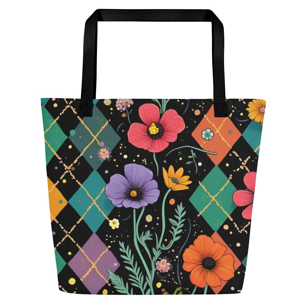 Blossoms Floral Tote Bag With Pocket #713 product image (4)