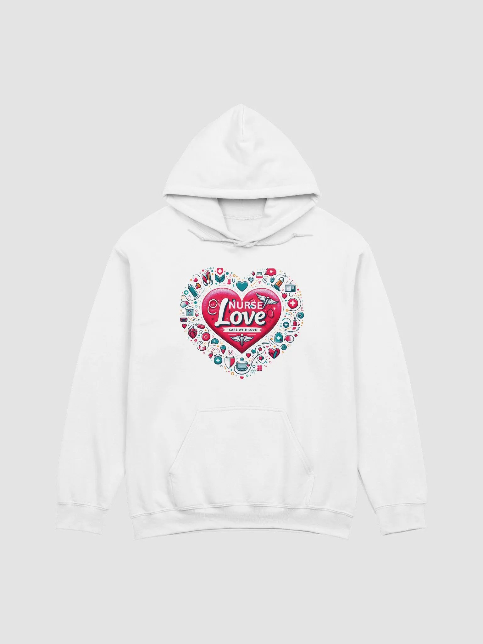 NURSE Love Medical Icons Hoodie product image (3)
