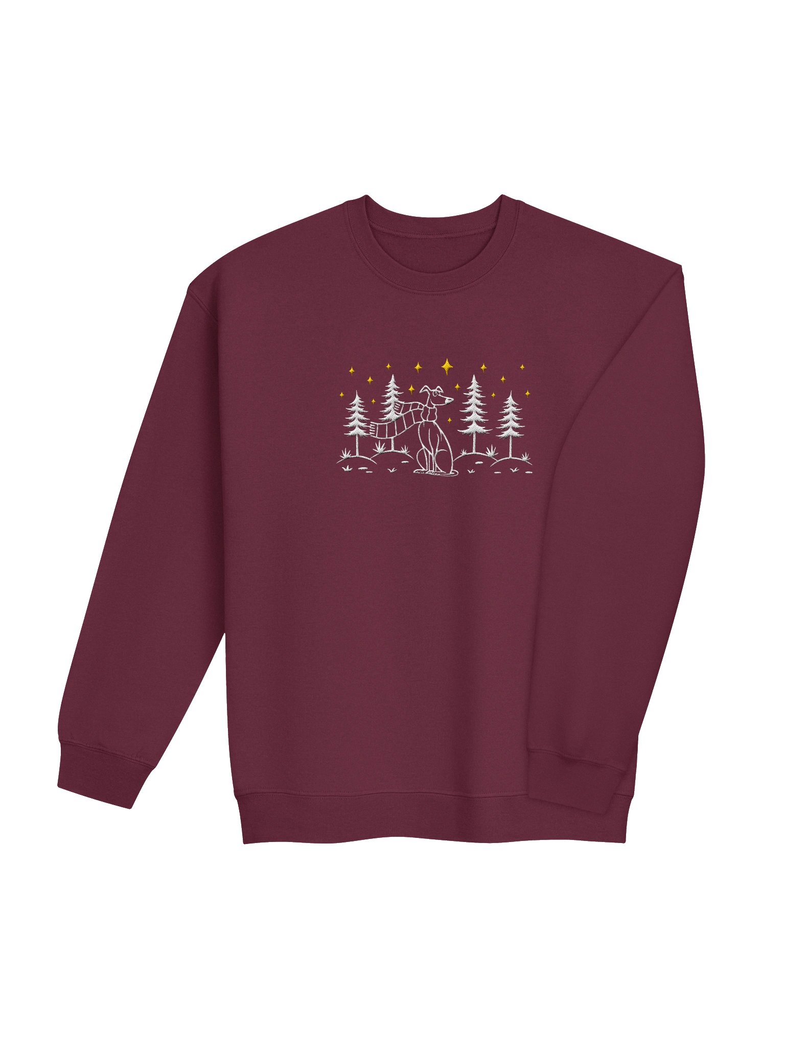 Greyhound Winter/Christmas Line Art Design Embroidered Sweatshirt product image (19)