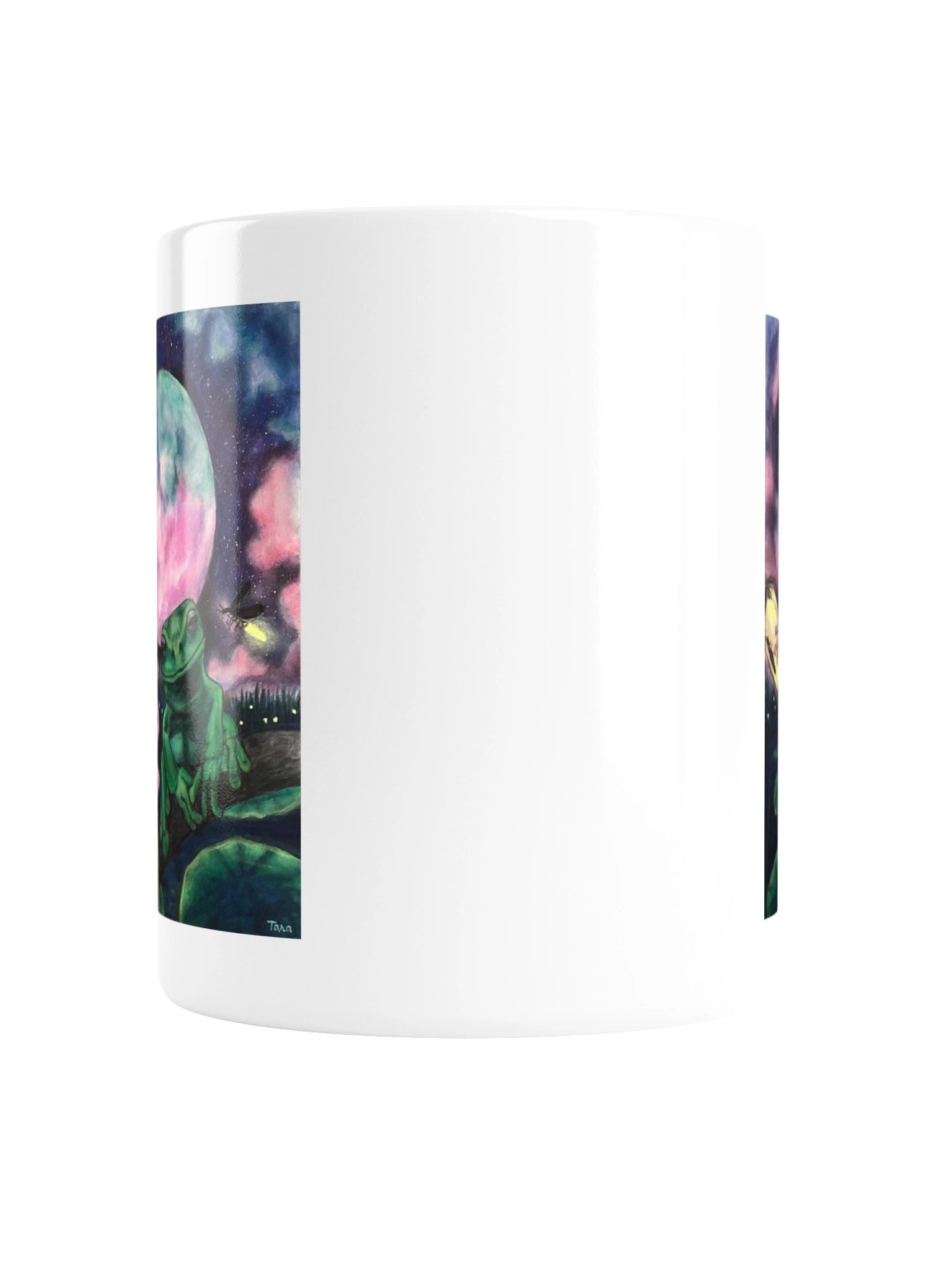 Tara Frog Moon White Glossy Mug product image (2)