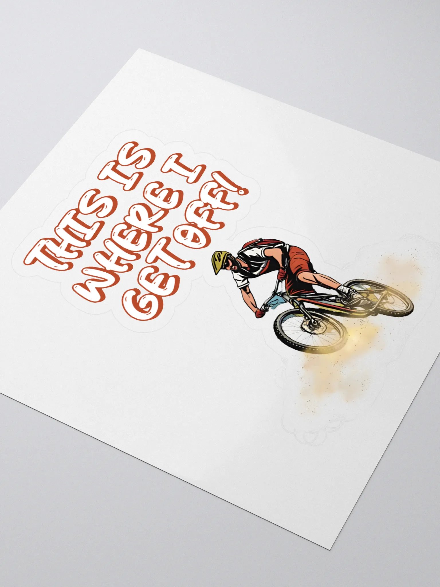 This Is Where I Get Off! Mountain Biking Design Sticker product image (3)
